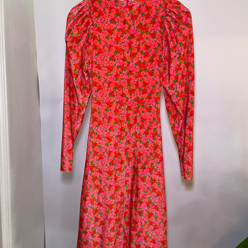 Vibrant Floral Long Sleeve Dress